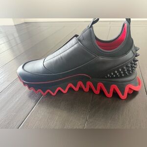 Christian Louboutin Black and Red Spiked men’s Sneakers never worn size 45 1/2